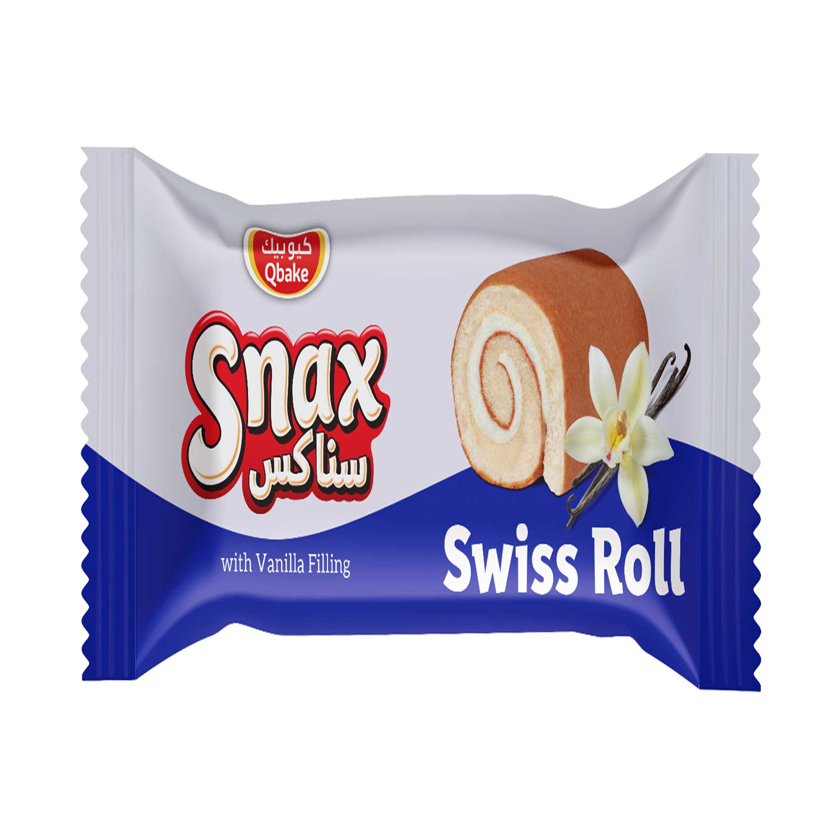Qbake Swiss Roll Mini Cake Vanilla Filling 20g