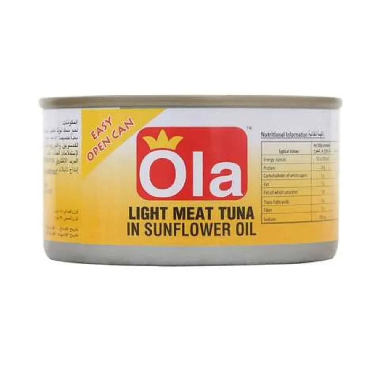Ola Light Meat Tuna In Sunflower Oil 185G