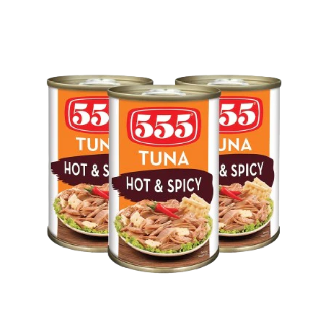 555 TUNA HOT & SPICY 155GM X 3 PCS
