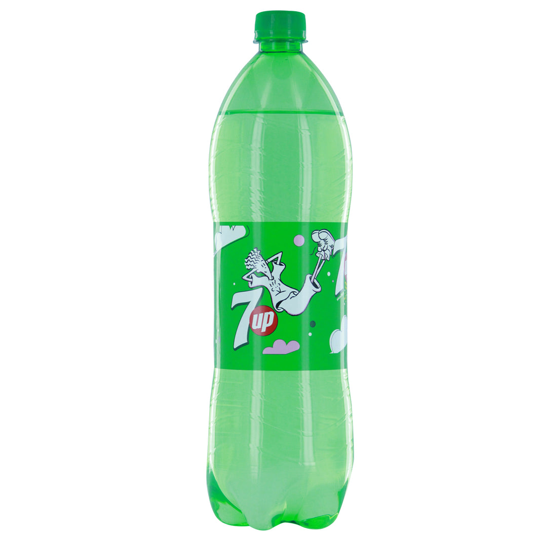 7Up Carbonated Soft Drink Plastic Bottle, 1.25L