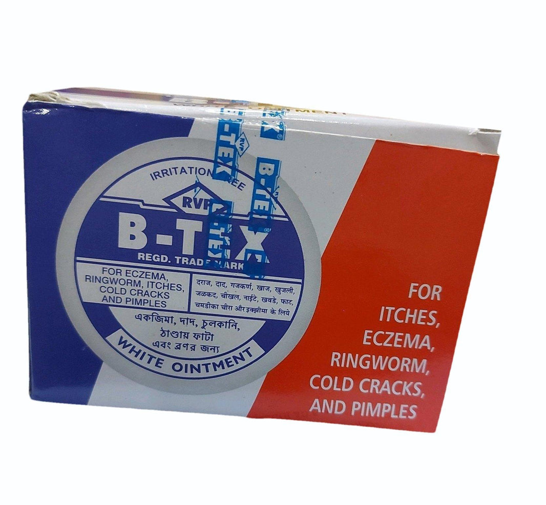 B-Tex Irritation Free White Ointment For Eczema, Ringworms, Itches, Cold Cracks & Pimples