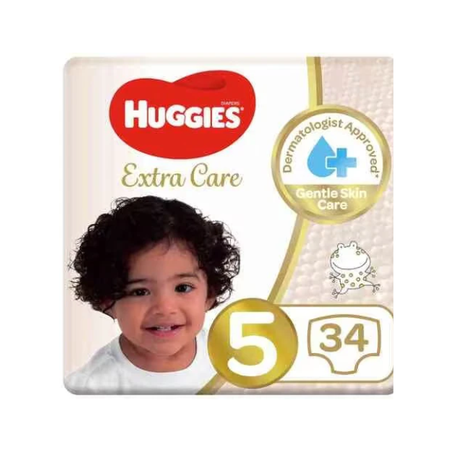 HUGGIES EXTRA CARE 5- 34 NOS