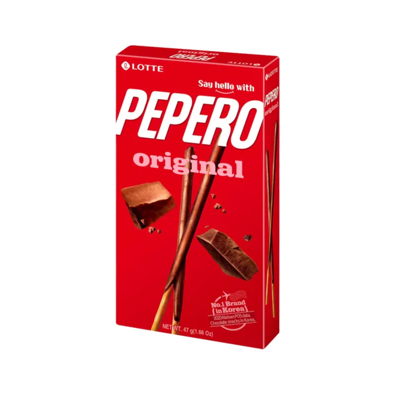 Lotte Pepero Original Chocolate Stick Biscuit, 47g