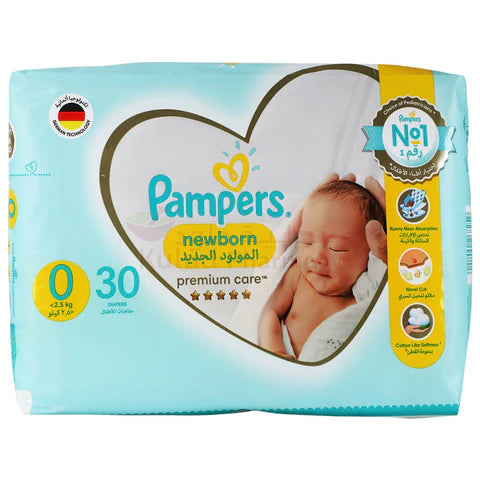 PAMPERS PREMIUM CARE S0 30 DIAPERS
