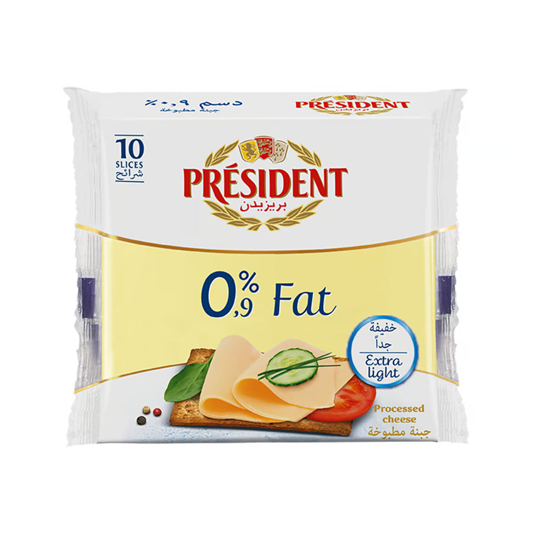 PRESIDENT 0.9 % FAT CHEESE CHEDDAR 200GM