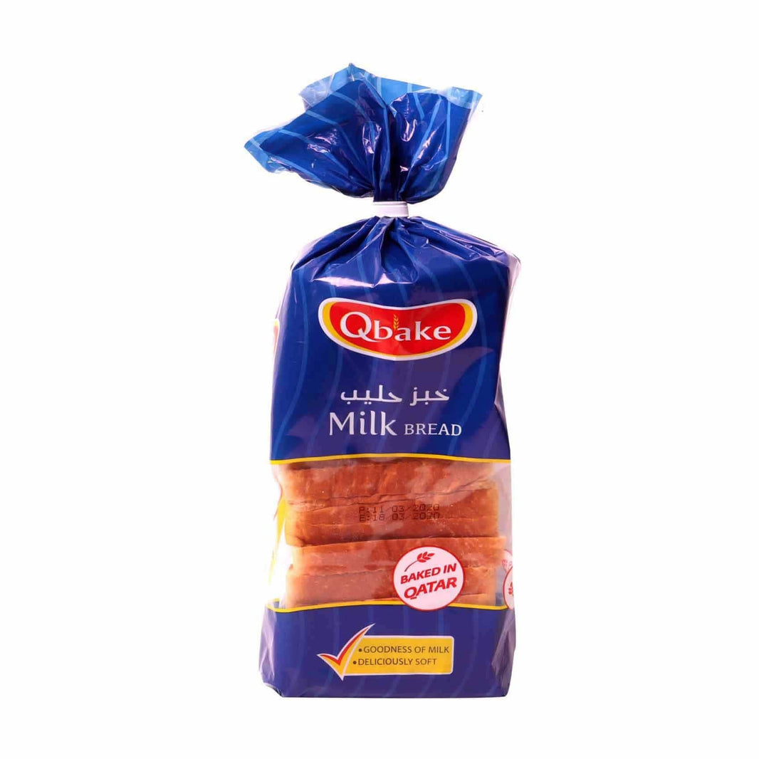 Qbake Medium Milk Bread, 620g