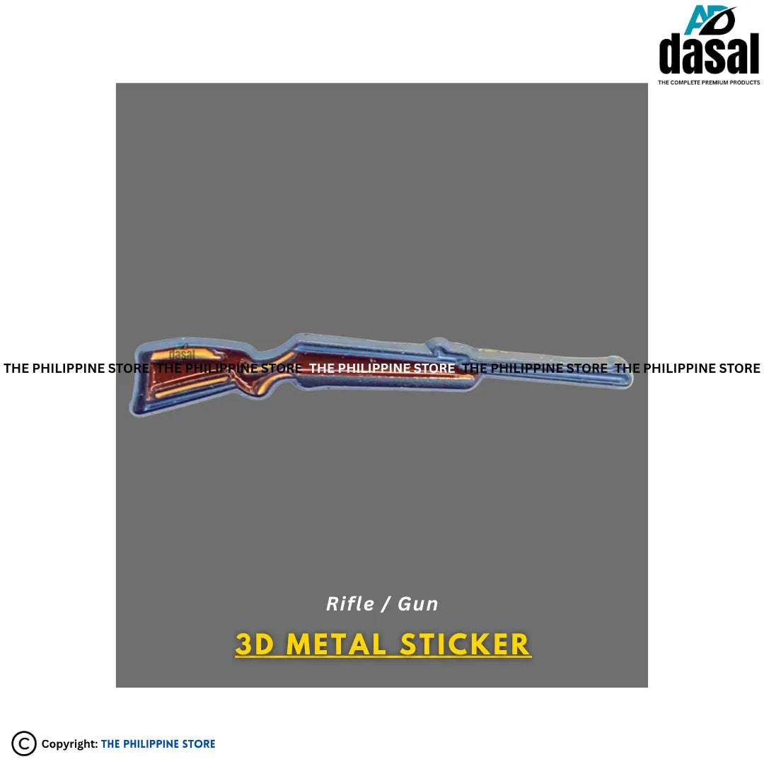 3D Metal Sticker- Rifle / Gun