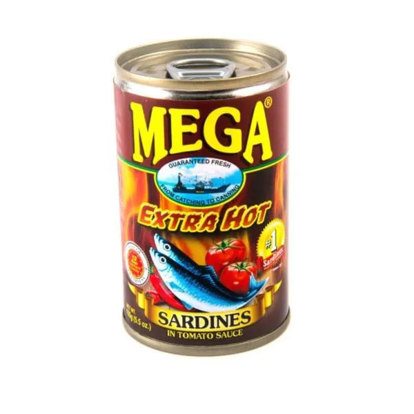 Mega Sardines Extra Hot 155 Gm