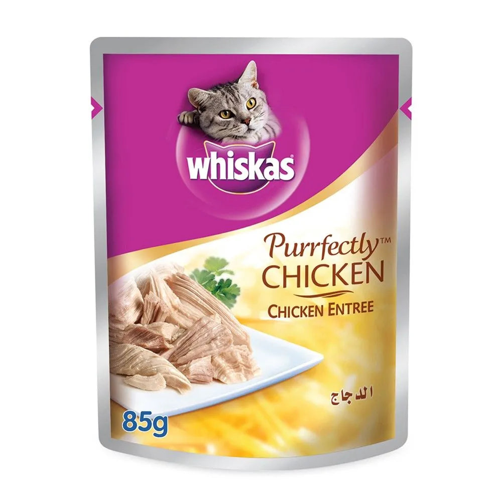 Whiskas Purrfectly Chicken Entree Wet Cat Food, 85g