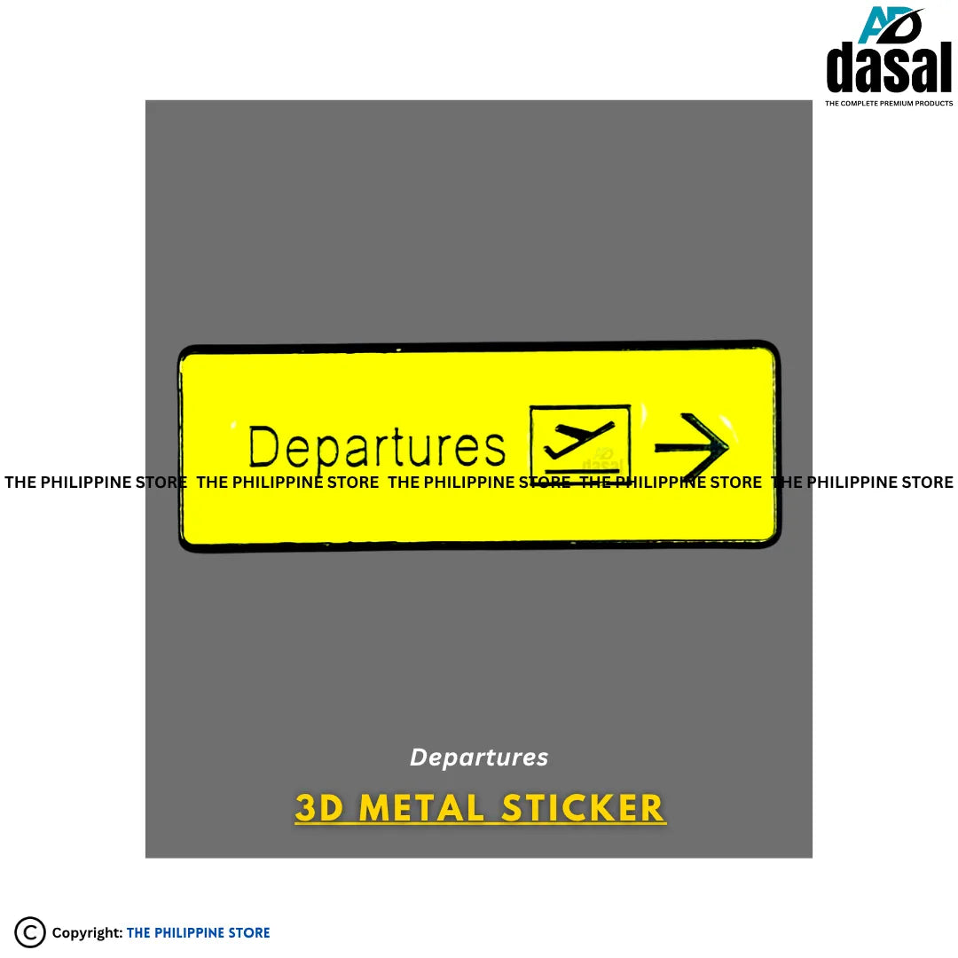 3D Metal Sticker- Departures