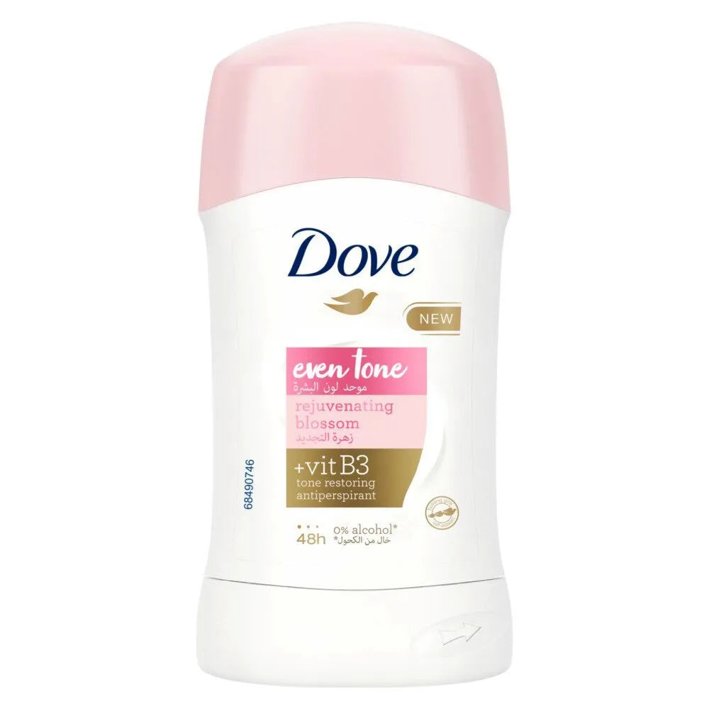 Dove Even Tone Rejuvenating Antiperspirant Stick, 40g