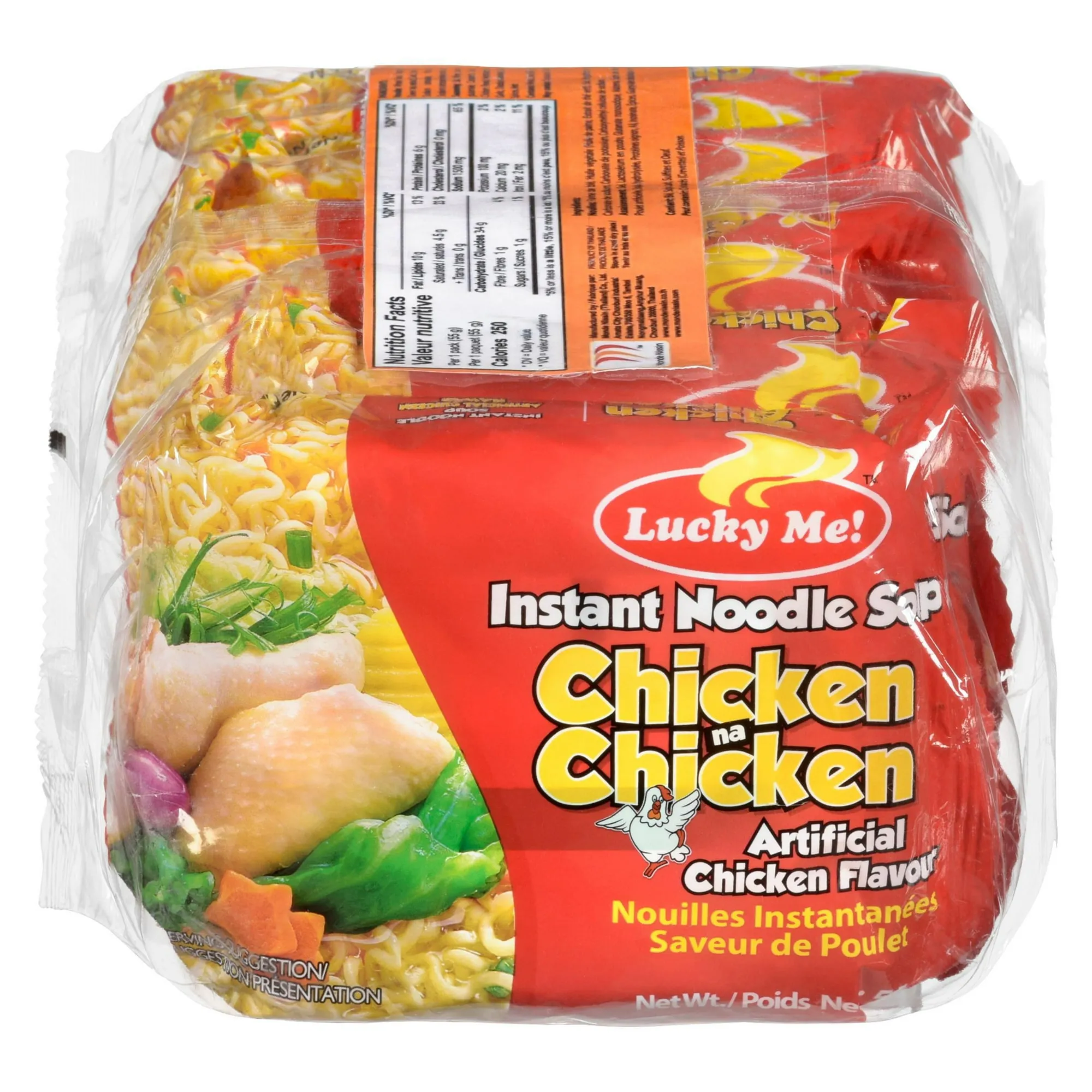 Lucky Me Chicken Instant Oriental Style Noodles, 6X55G