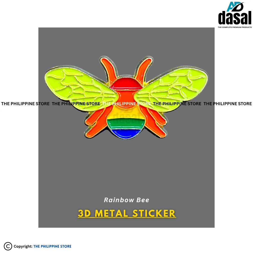 3D Metal Sticker- Rainbow Bee