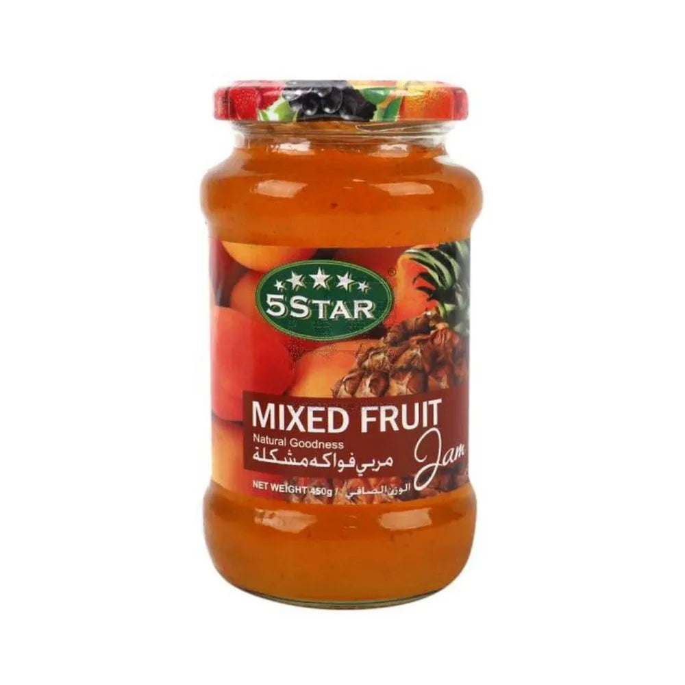 Five Star Jam Mix Fruit 450gm