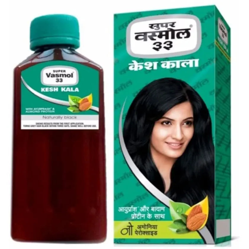 Super Vasmol 33 Naturally Black Kesh Kala Hair Colour Dye No Ammonia Genuine