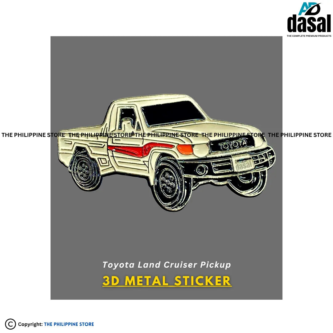 3D Metal Sticker- Toyota Landcruiser Pickup