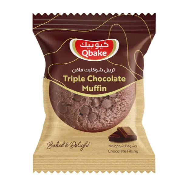 Qbake Triple Chocolate Muffin, 60g