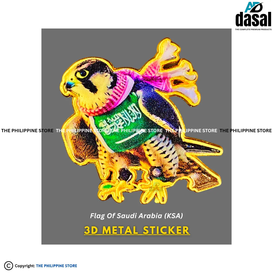 3D Metal Sticker- Flag Of Saudi Arabia (Ksa)