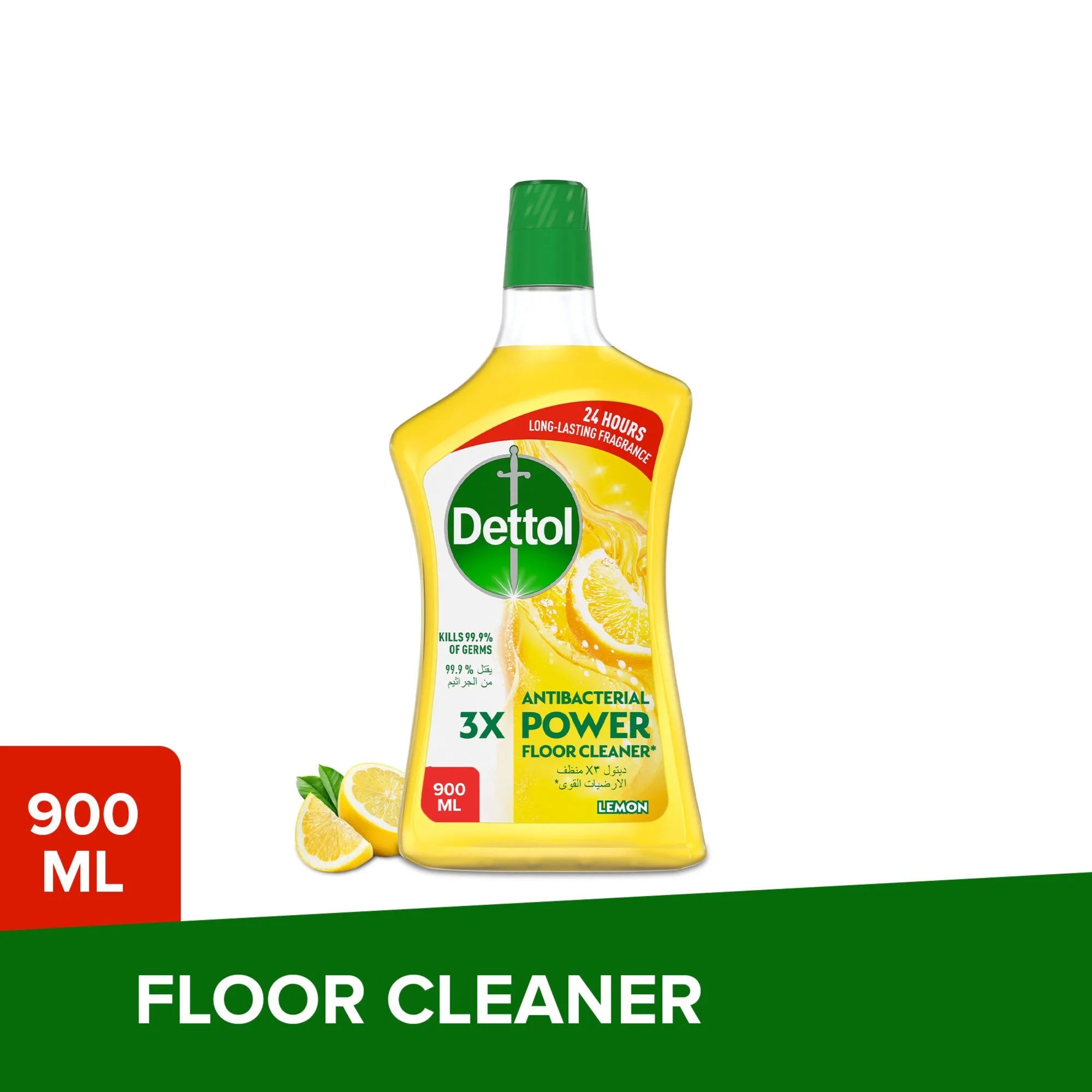 Dettol Antibacterial Lemon Power Floor Cleaner, 900ml