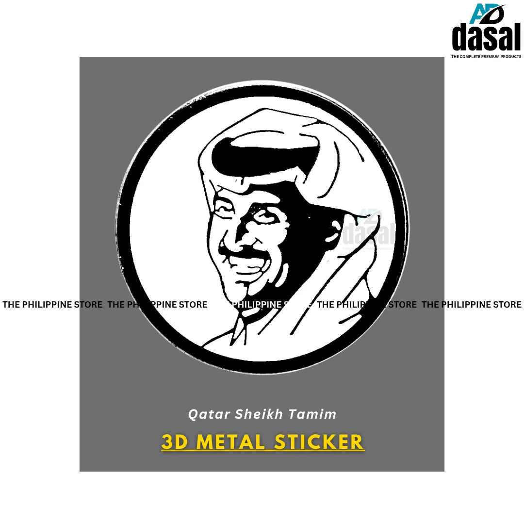 3D Metal Sticker- Qatar Sheikh Tamim
