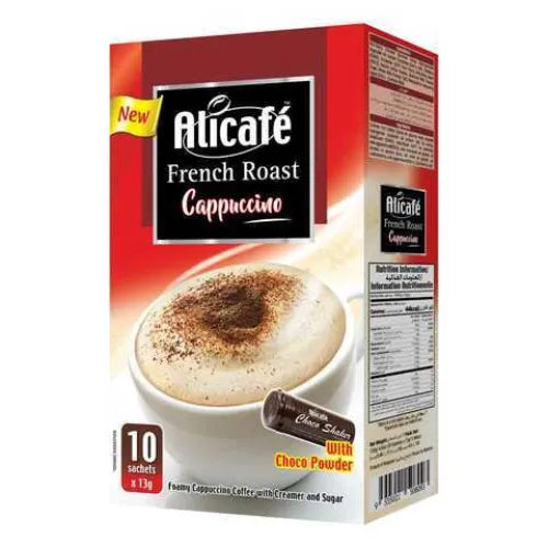 Alicafe French Roast Cappuccino Coffee, 10x13g