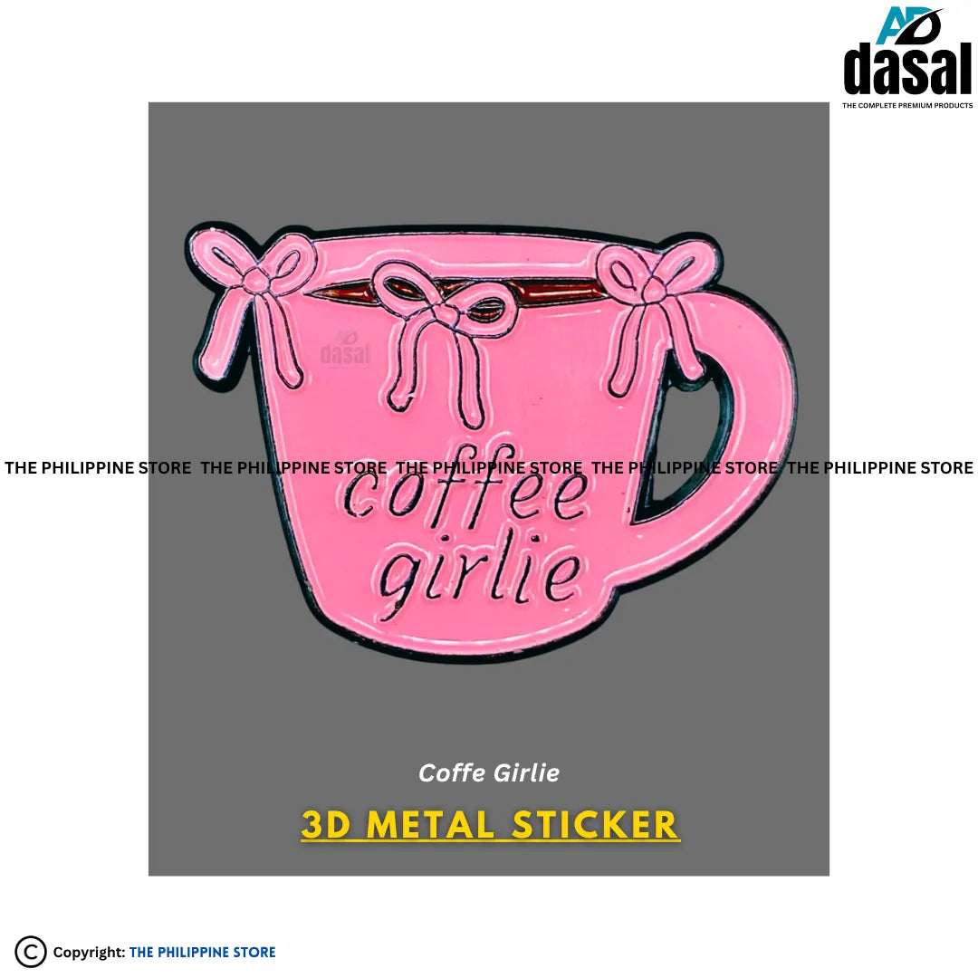 3D Metal Sticker- Coffe Girlie