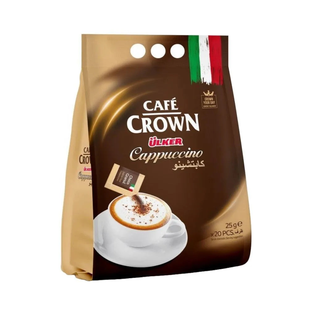 Cafe Crown Cappuccino Instant Coffee Pouch, 20x25g