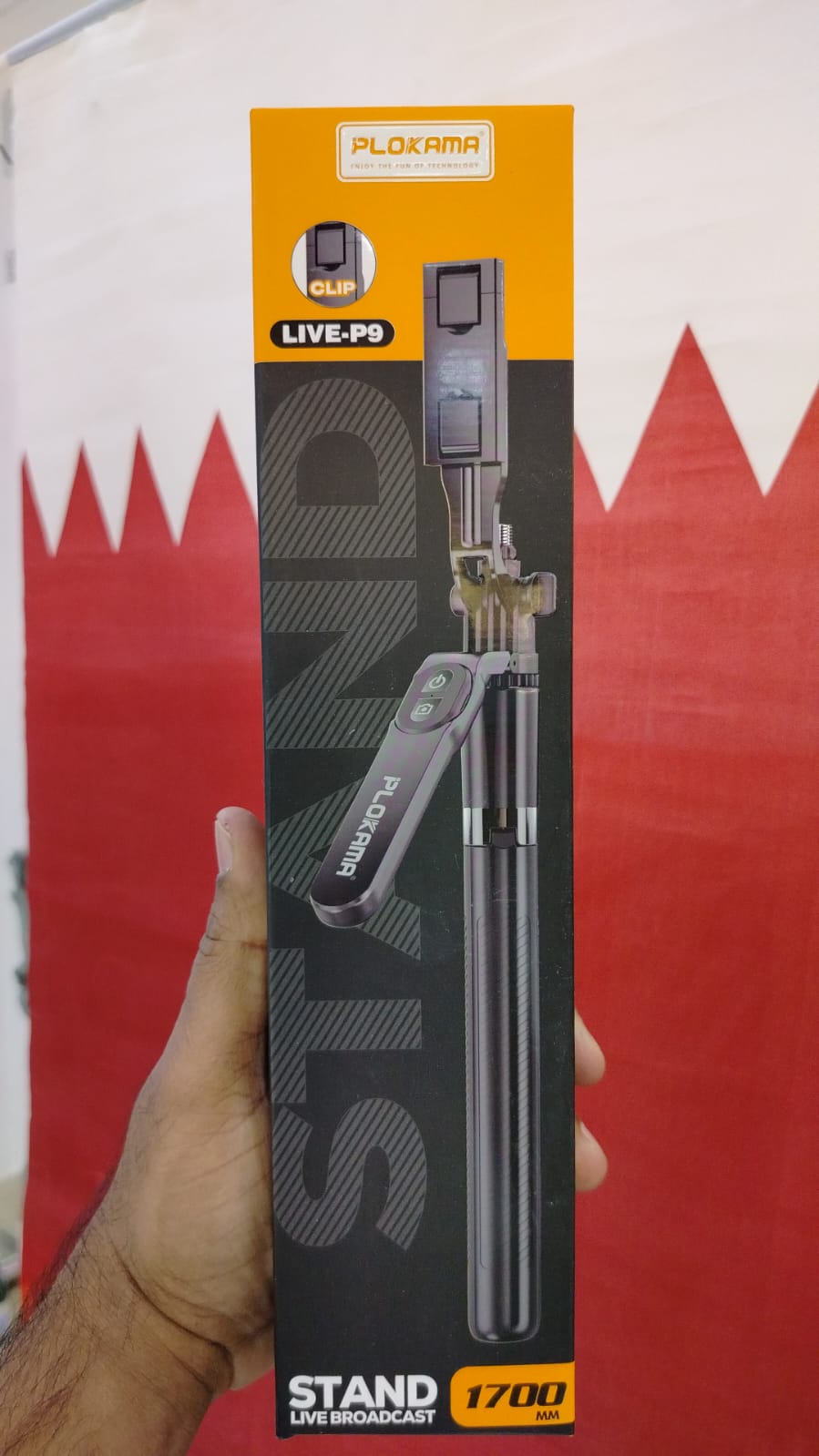 Plokama LIVE-P9 LED Selfie Stick Tripod,(PS-6342)