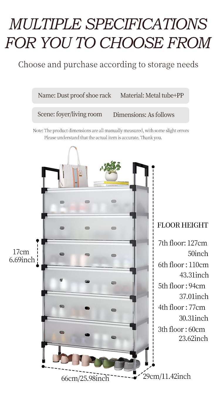 Multilayer Dustproof Shoes Rack ( SW-2216 )