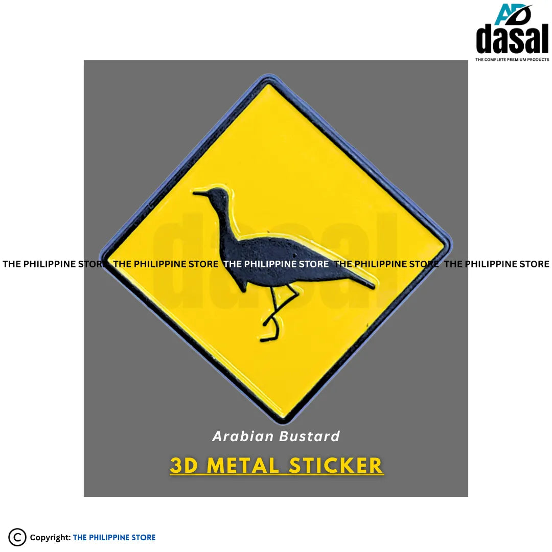 3D Metal Sticker- Arabian Bustard