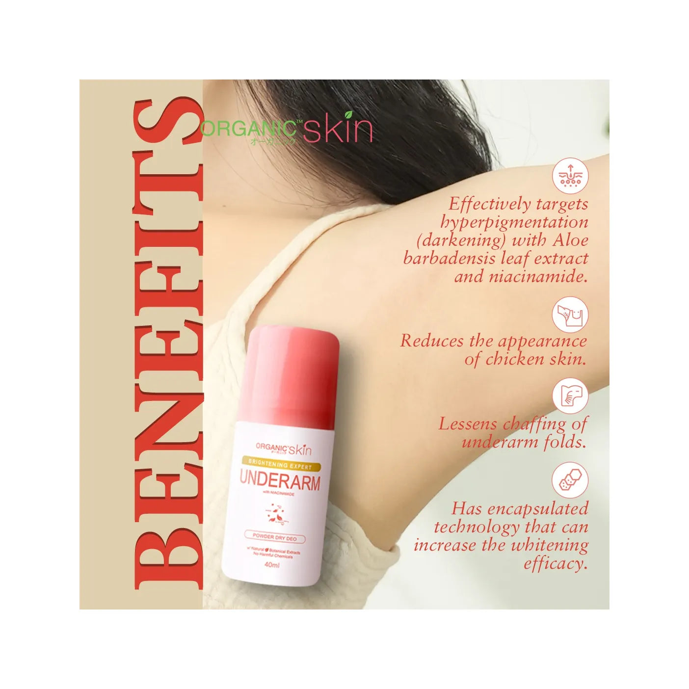 Organic Skin Brightening Expert Underarm 40Ml