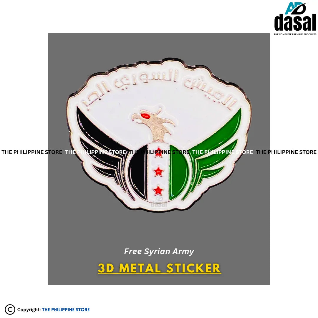 3D Metal Sticker- Free Syrian Army