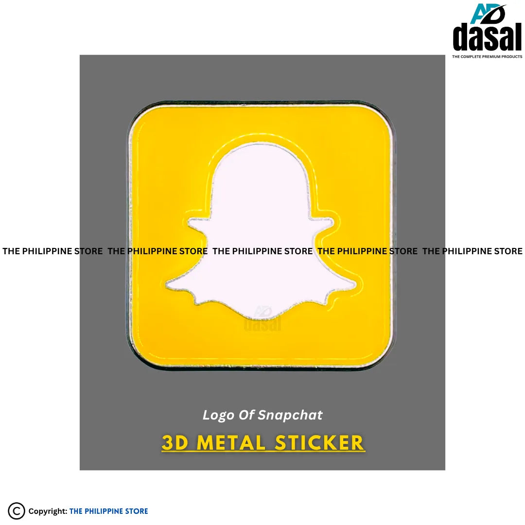 3D Metal Sticker- Logo Of Snapchat