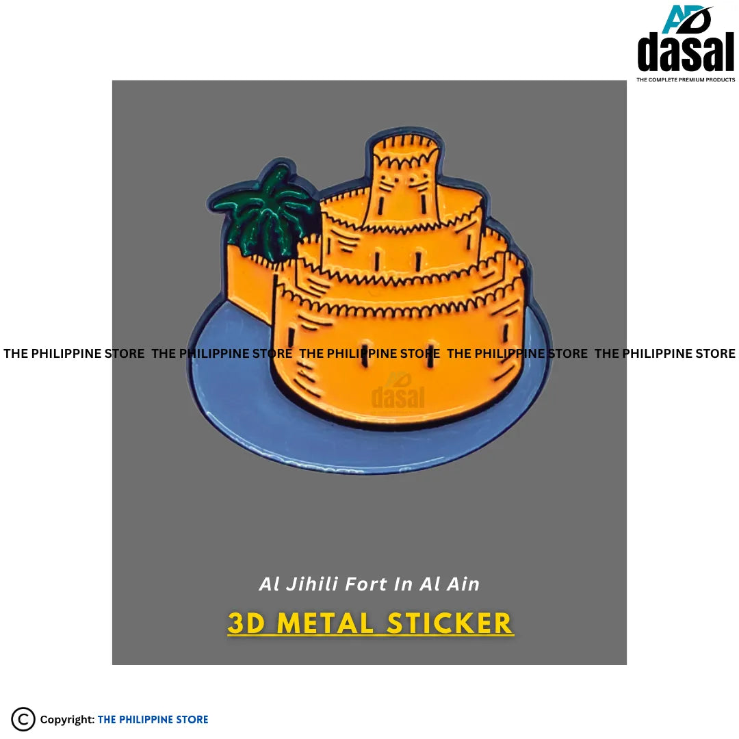 3D Metal Sticker- Al Jihili Fort In Al Ain
