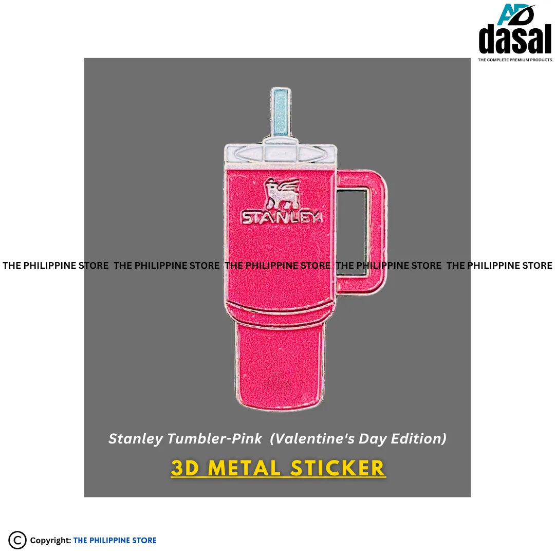 3D Metal Sticker- Stanley Tumbler-Pink (Valentine'S Day Edition)