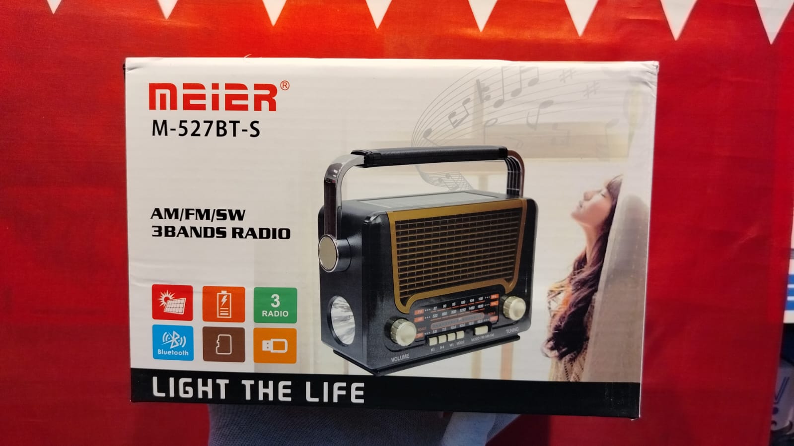 Meier M-527BT-S Portable 3 Band Radio(PS-6342)