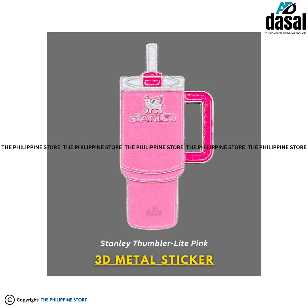 3D Metal Sticker- Stanley Thumbler-Lite Pink