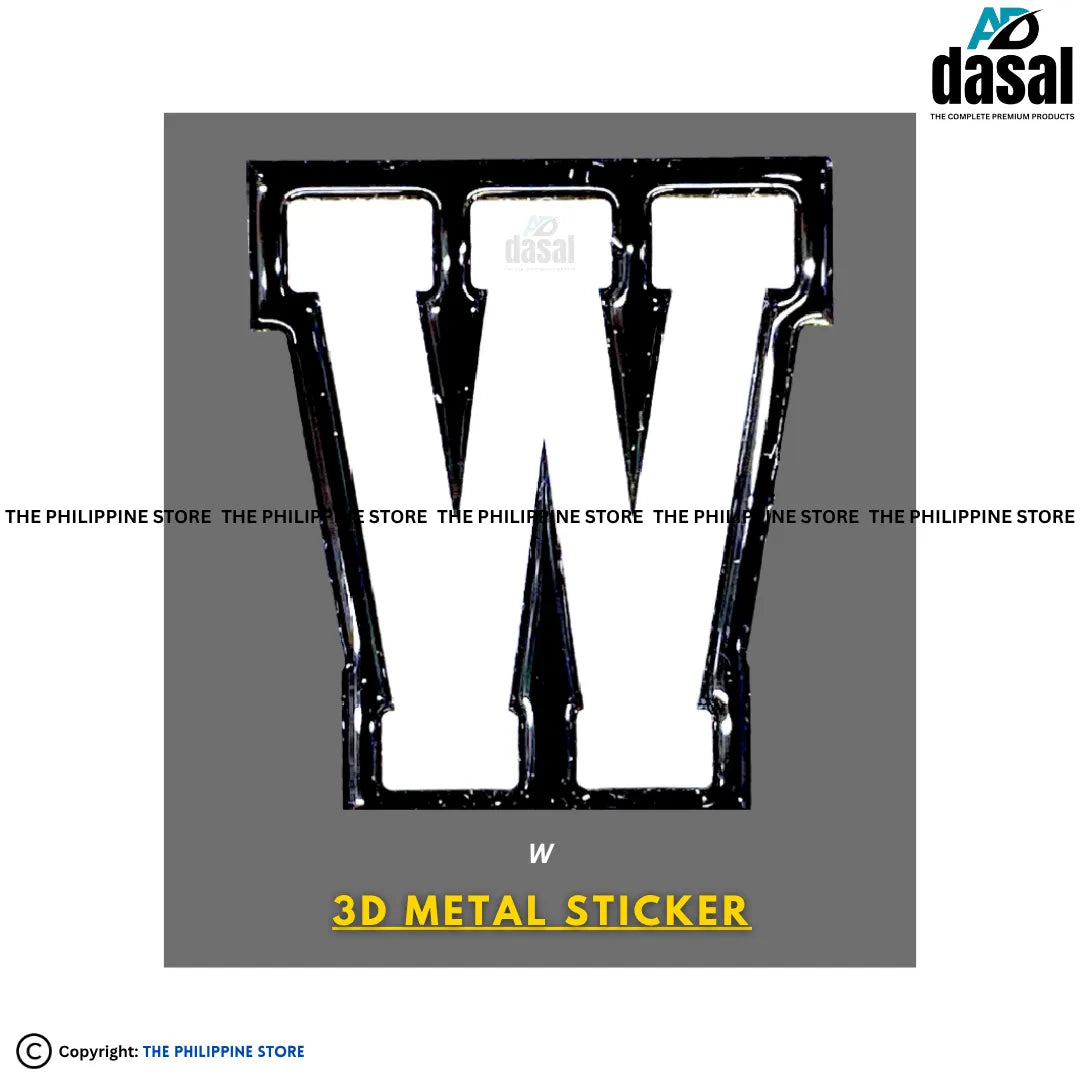 3D Metal Sticker- W