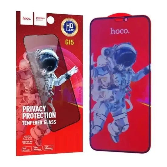 Iphone 16 / iPhone 15 Glossy Privacy 3D Screen Protector Tempered Glass_Hoco. G15