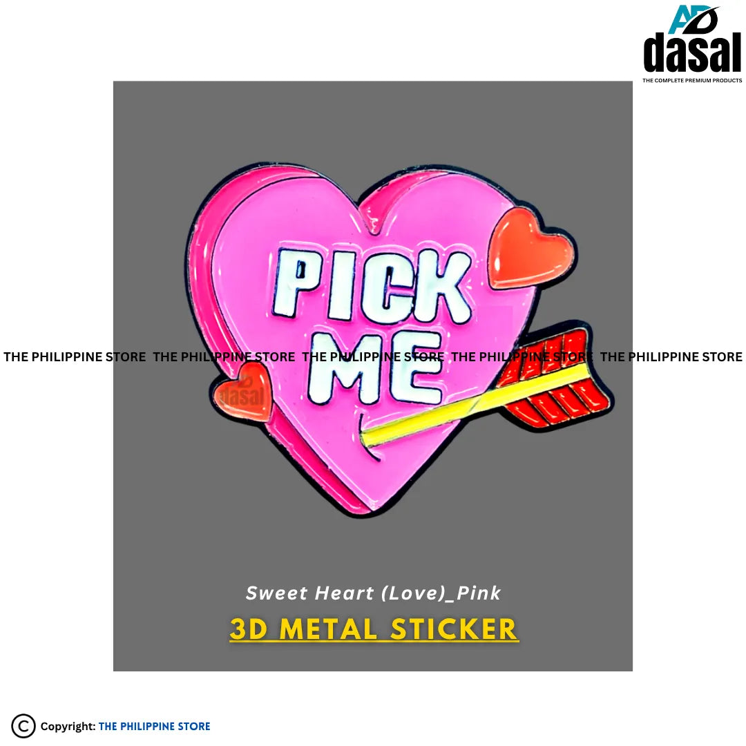 3D Metal Sticker- Pick Me (Love)_Pink
