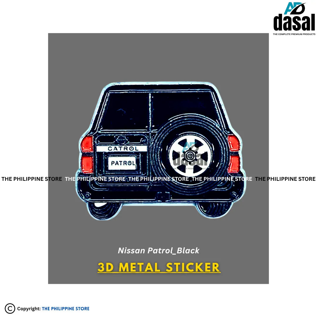 3D Metal Sticker- Nissan Patrol_Black