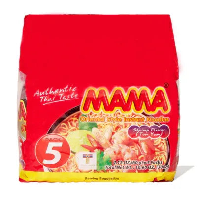 Mama Oriental Style Instant Noodles Shrimp Flavor 5 x 60g