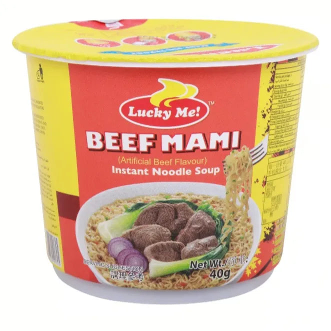 Lucky Me Mini Cup Beef Instant Noodles Soup, 40g
