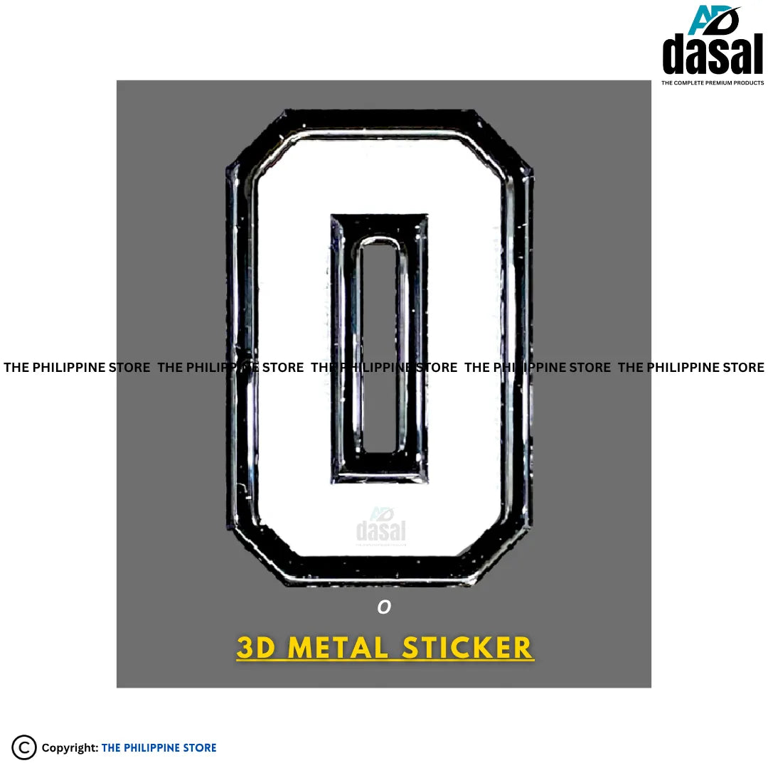 3D Metal Sticker- O