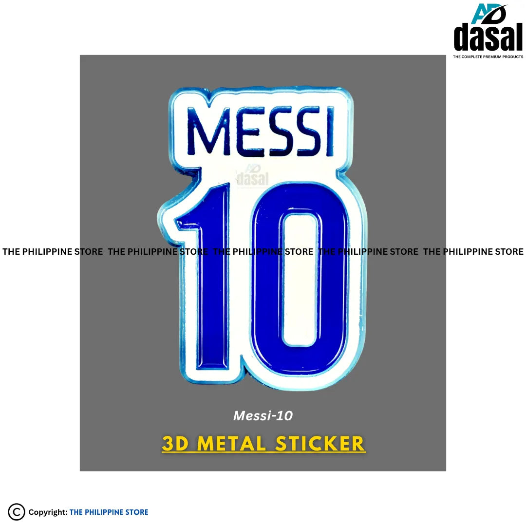 3D Metal Sticker- Messi-10
