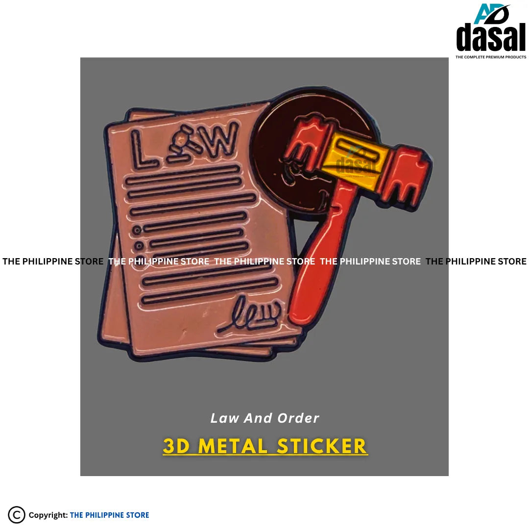 3D Metal Sticker- Law And Order