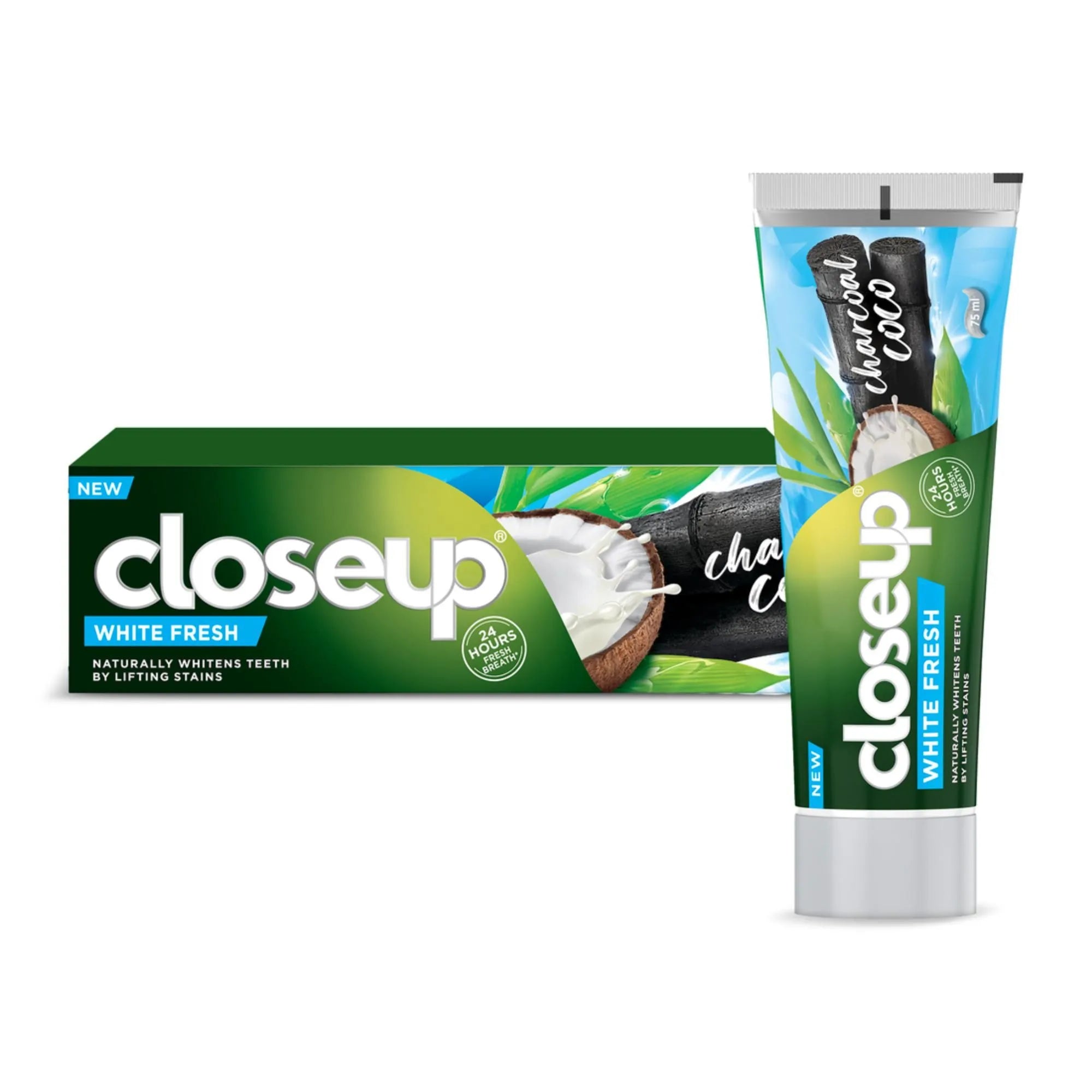 Closeup White Fresh Charcoal Coco Toothpaste, 75ml
