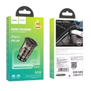 Hoco. Dz16 A+C Dual Port Car Charger_30W Pd+12W Qc3.0 Dual Port