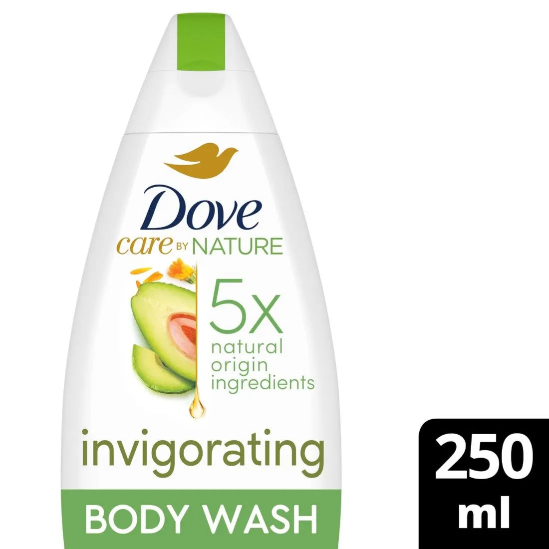 Dove Care By Nature Invigorating Body Wash With Avocado & Calendula, 250ml