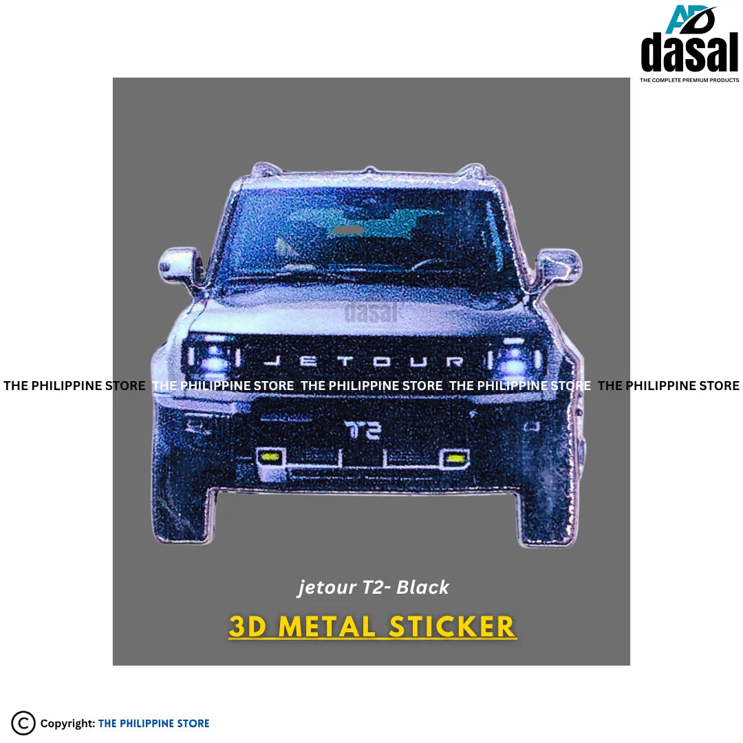 3D Metal Sticker- Jetour T2- Black